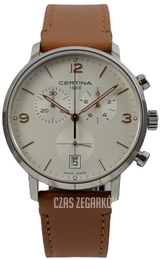 Certina DS Caimano Biały/Skóra Ø42 mm C035.417.16.037.01