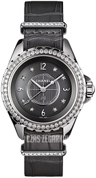 Chanel J12 Szary/Skóra Ø33 mm H4188