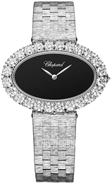 Chopard L Heure Du Diamant Czarny/18 karatowe białe złoto Ø27.5 mm 10A376-1008