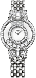 Chopard Ladies Happy Diamonds Biały/18 karatowe białe złoto Ø30 mm 205596-1001