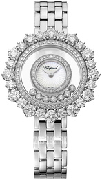 Chopard Happy Diamonds Srebrny/18 karatowe białe złoto Ø36 mm 209437-1601