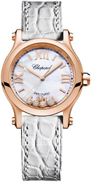 Chopard Happy Sport Biały/Skóra Ø30 mm 274893-5009