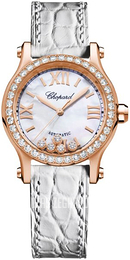 Chopard Happy Sport Biały/Skóra Ø30 mm 274893-5010