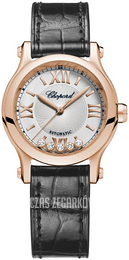 Chopard Happy Sport Srebrny/Skóra Ø30 mm 274893-5011
