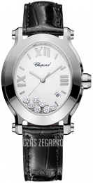Chopard Happy Sport Biały/Skóra 34x31 mm 278546-3001