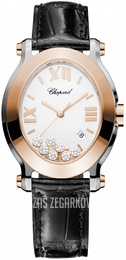 Chopard Happy Sport Biały/Skóra 34x31 mm 278546-6001