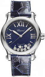 Chopard Happy Sport Niebieski/Skóra Ø36 mm 278559-3008
