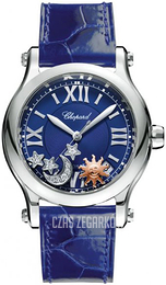 Chopard Happy Sport Niebieski/Skóra Ø36 mm 278559-3011