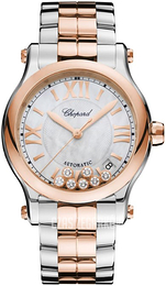 Chopard Happy Sport Biały/18 karatowe różowe złoto Ø36 mm 278559-6009