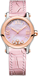 Chopard Happy Sport Różowy/Skóra Ø30 mm 278573-6011