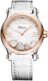 Chopard Happy Sport Biały/Skóra Ø36 mm 278582-6009