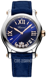 Chopard Happy Sport Niebieski/Skóra Ø36 mm 278582-6012