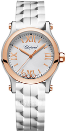Chopard Happy Sport Biały/Guma Ø30 mm 278590-6001