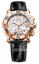 Chopard Happy Sport Chronographe Biały/Skóra Ø42 mm 283581-5003