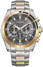 Citizen Chrono Szary/Stal w odcieniu złota Ø46.4 mm AN8204-59H