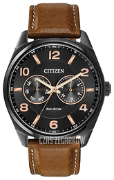 Citizen Leather Czarny/Skóra Ø43 mm AO9025-05E
