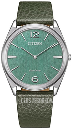Citizen Eco-Drive Suratto Zielony/Skóra Ø38.4 mm AR3120-32X