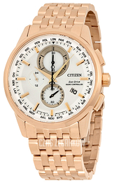 Citizen Perpetual Calendar Biały/Stal w kolorze różowego złota Ø43 mm AT8113-55A