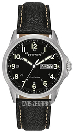 Citizen Dress Czarny/Skóra Ø37 mm AW0040-01E