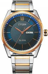 Citizen Eco Drive Niebieski/Stal w kolorze różowego złota Ø42 mm AW0086-85L