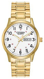 Citizen Easy Reader Biały/Pozlacana Ø38 mm BF0612-95A
