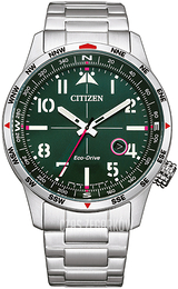 Citizen Aviator Zielony/Stal Ø43 mm BM7551-84X