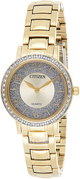 Citizen Crystal Żółte złoto/Stal w odcieniu złota Ø32 mm EL3042-50P
