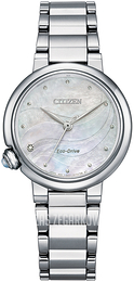 Citizen Elegance Biały/Stal Ø30 mm EM0910-80D