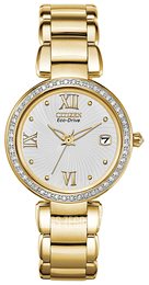 Citizen Biały/Stal w odcieniu złota Ø33 mm EO1102-51A