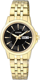 Citizen Standard Czarny/Stal w odcieniu złota Ø28 mm EQ0603-59E