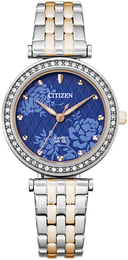 Citizen Elegance Niebieski/Stal w kolorze różowego złota Ø30 mm ER0218-53L