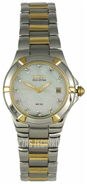 Citizen Drive Biały/Stal w odcieniu złota Ø26 mm EW1534-57N