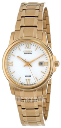 Citizen Biały/Stal w kolorze różowego złota Ø28 mm EW1912-51A