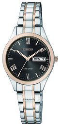 Citizen Dress Czarny/Stal w kolorze różowego złota Ø26 mm EW3197-89E