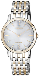 Citizen Biały/Stal w kolorze różowego złota Ø29.2 mm EX1496-82A