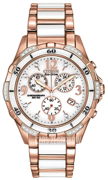 Citizen Eco Drive 180 Biały/Stal w kolorze różowego złota Ø40 mm FB1233-51A