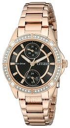 Citizen Dress Czarny/Stal w kolorze różowego złota Ø33 mm FD3003-58E