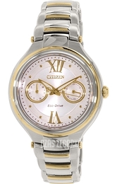 Citizen Eco Drive 180 Srebrny/Stal w odcieniu złota Ø36 mm FD4005-57A