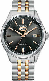Citizen Mechanical Czarny/Stal w kolorze różowego złota Ø40 mm NH8394-70H