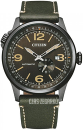 Citizen Mechanical Zielony/Skóra Ø42 mm NJ0147-18X