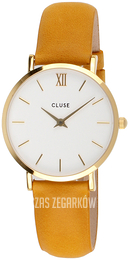 Cluse Minuit Biały/Skóra Ø33 mm CL30034
