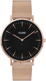 Cluse Czarny/Stal w kolorze różowego złota Ø38 mm CW0101201003