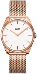 Cluse Biały/Stal w kolorze różowego złota Ø36 mm CW0101212002