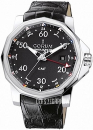 Corum Admirals Cup Challaenger 44 Czarny/Skóra Ø44 mm 383.330.20-0F81 AN12