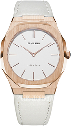 D1 Milano Ultra Thin Biały/Skóra Ø38 mm UTLL02