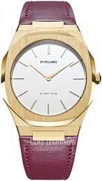 D1 Milano Ultra Thin Biały/Skóra Ø38 mm UTLL03