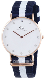 Daniel Wellington Classy Glasgow Biały/Tkanina Ø34 mm DW00100078