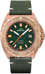 Delma Shell Star Bronze Zielony/Skóra Ø44 mm 31601.670.6.148