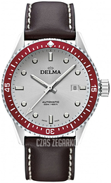 Delma Cayman Automatic Srebrny/Skóra Ø42 mm 41601.706.6.066