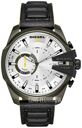Diesel Mega Chief Srebrny/Skóra Ø50 mm DZT1012